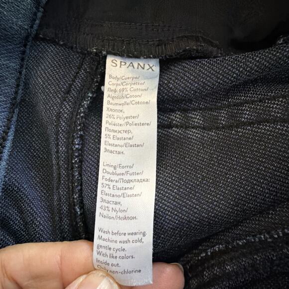 Spanx Jean-ish Womens Large Blue Jeanish Ankle Jegging Stretch Denim slimming - Picture 9 of 12